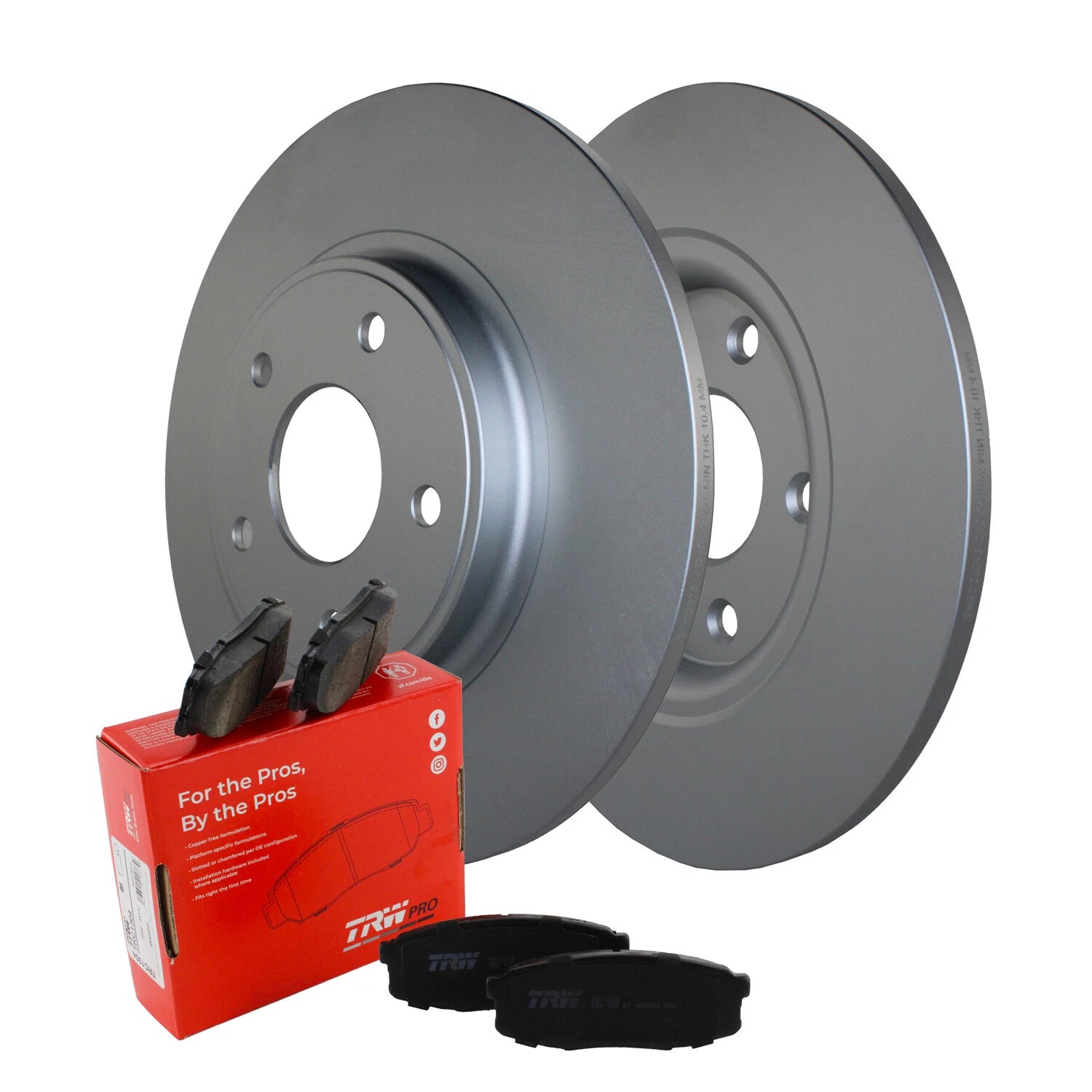 Rear Brake Kit 328mm Disc Rotors & TRW Pro Ceramic Pads for Chrysler Dodge Ram