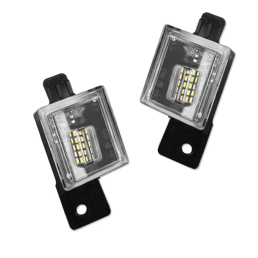 LED License Plate Lights for Chevrolet Silverado GMC Sierra 1500 2500 (2014–2023)