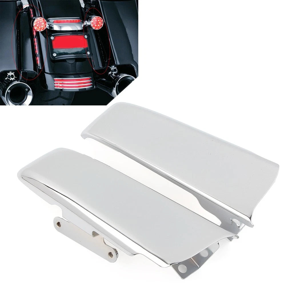 Rear Fender Saddlebag Filler Panels for Harley Road King Glide (2014–2022) Chrome