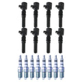 Set of 8 Ignition Coils & Spark Plugs for CTS Camaro E-150 V8 (2000–2023)