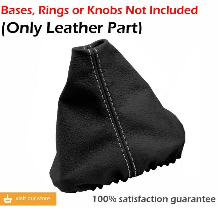 Leather Manual & Brake Boot Cover for VW Jetta Golf MK3 (1991–1998) Gray Stitch