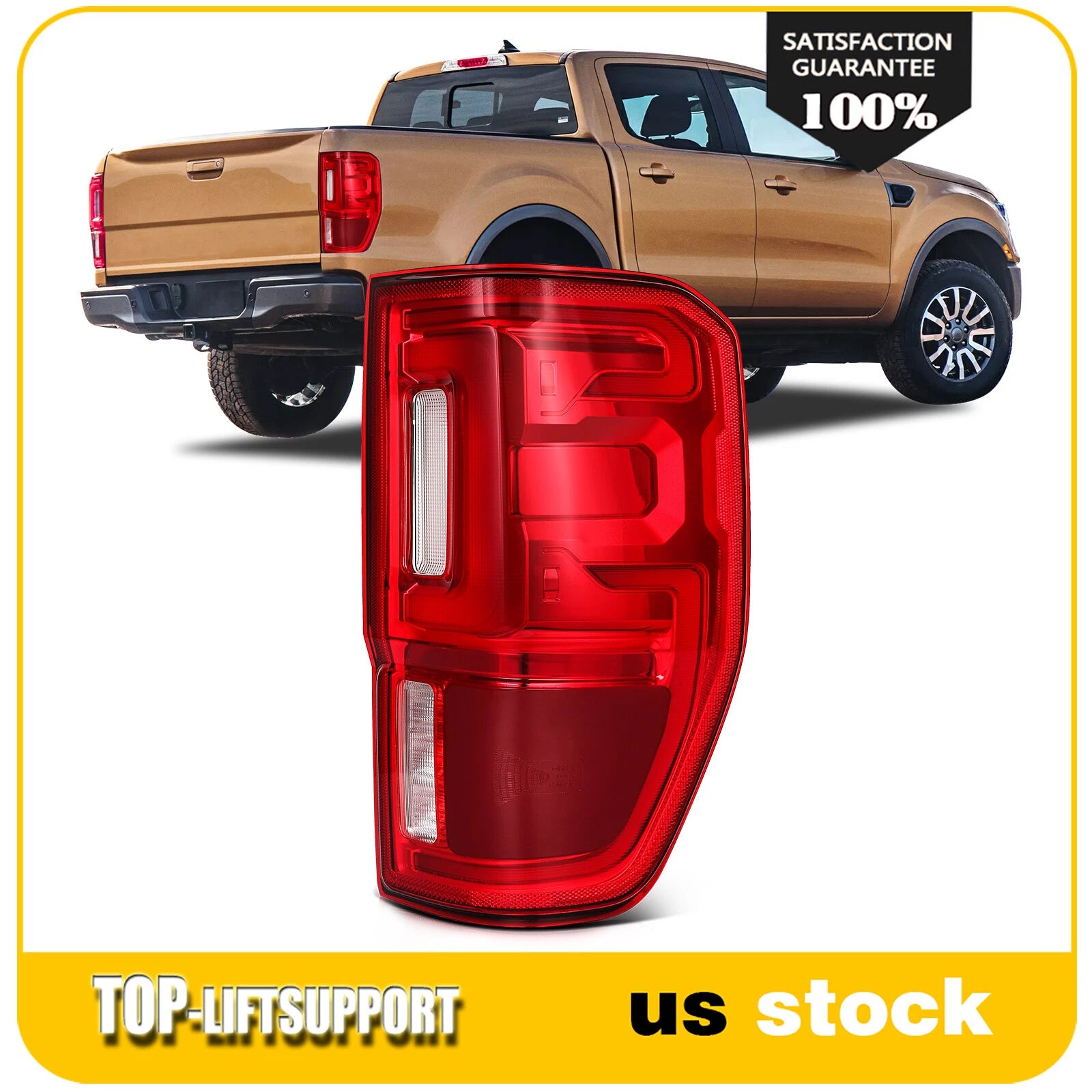 Right Side Full LED Tail Light with Blind Spot for Ford Ranger (2019–2023)
