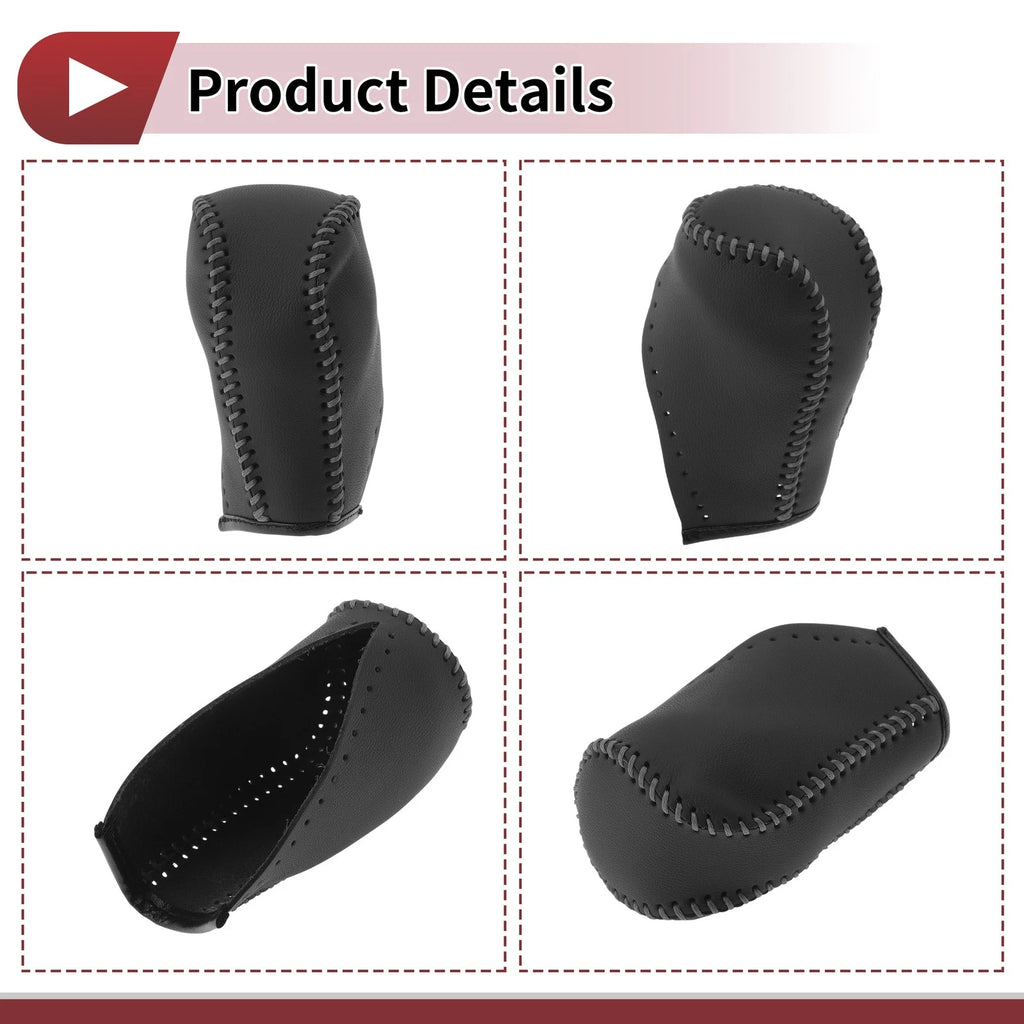 Gear Shift Knob Cover for Toyota Corolla (2014–2018) Gray Faux Leather