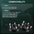 2X 5X150 1.5" Hubcentric Wheel Spacers for Toyota Tundra (2007–2022) Lexus LX470 (1998–2007)