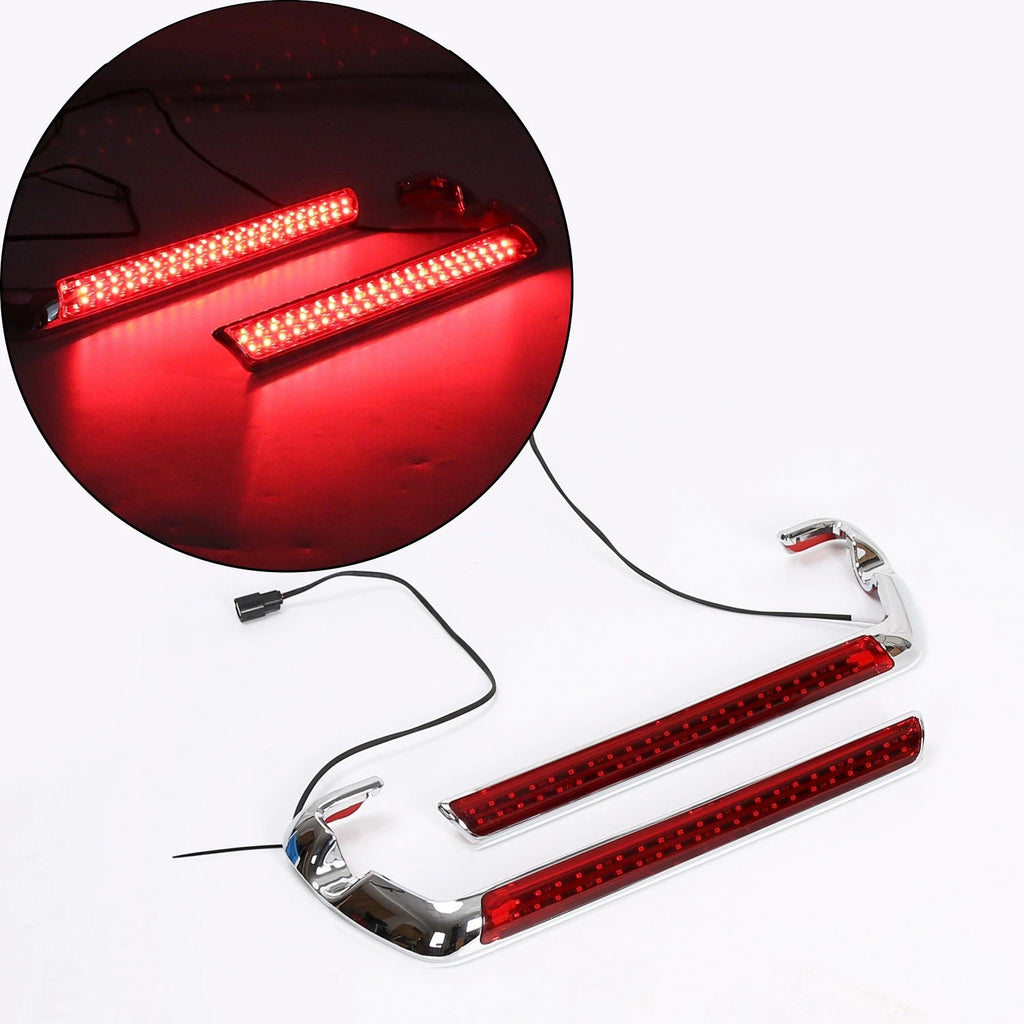 Pair Red LED Side Marker Lights for Harley Touring Electra Glide (2014–2024)