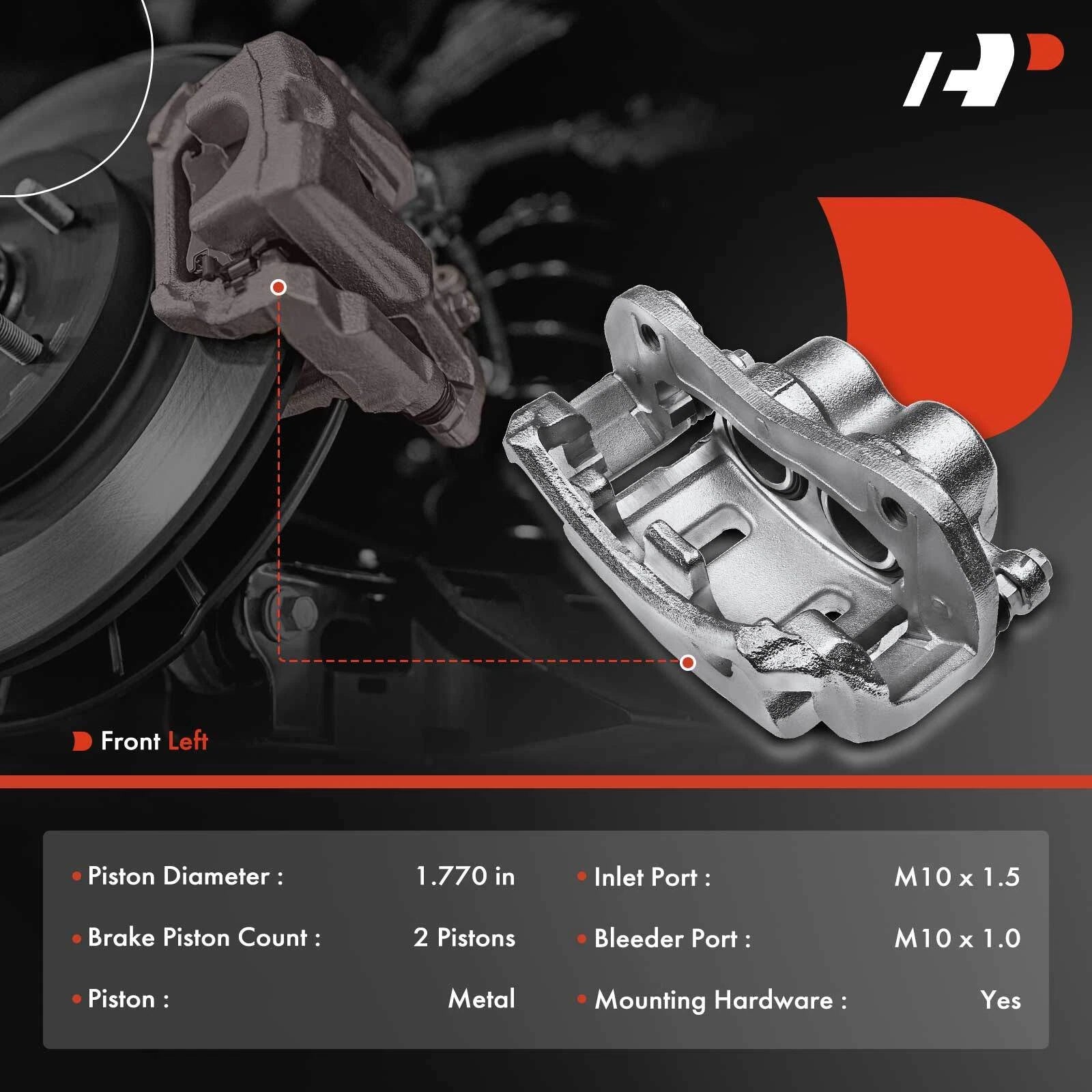 Front Left Brake Caliper for Chevrolet Equinox (2007-2009)