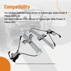 Electric Window Regulator Assembly Set for Dodge Dakota (2005–2010) L&R