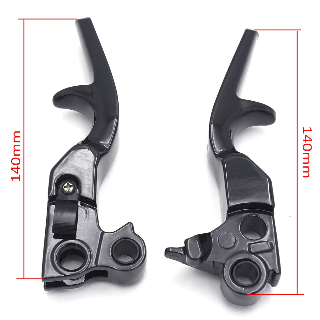 Black Skull Shorty Brake Clutch Levers for Harley XL 1996–2003, Softail 1996–2012, Touring 1996–2007
