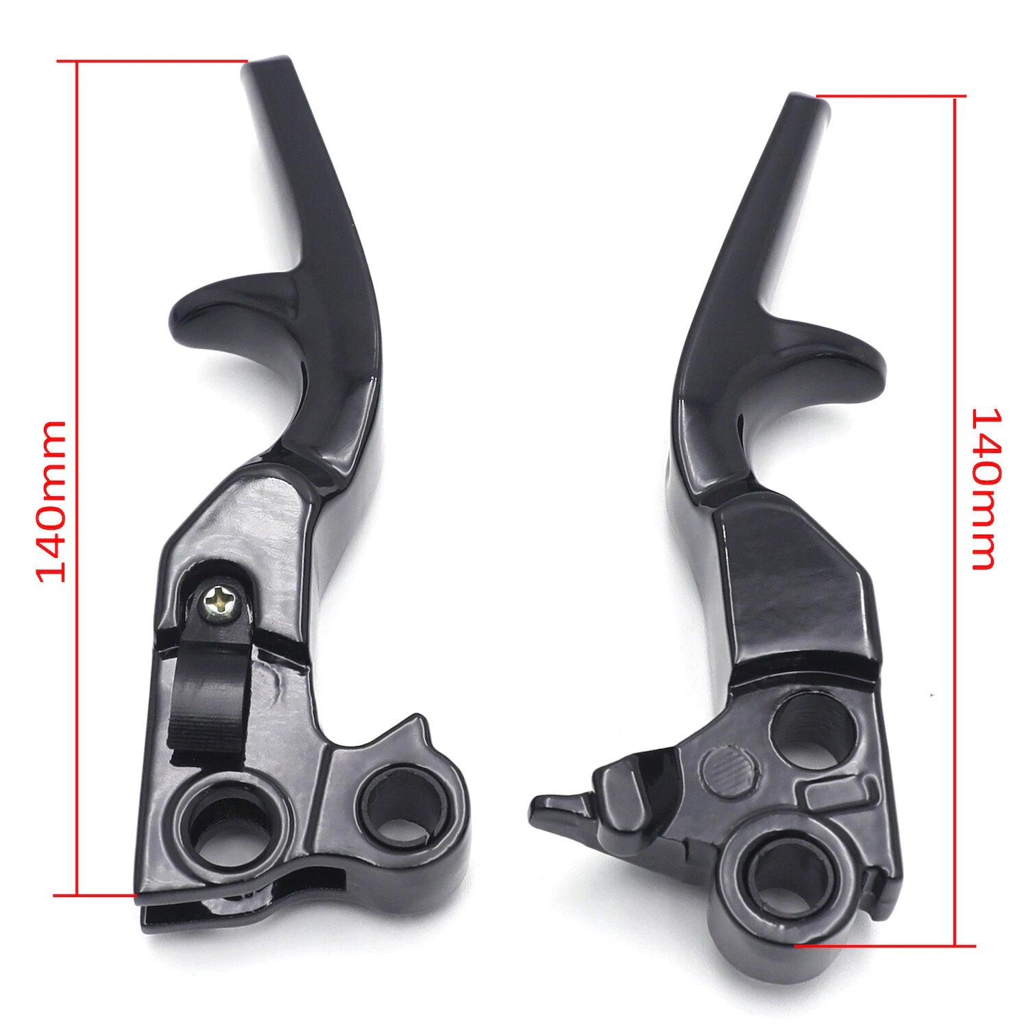 Black Skull Shorty Brake Clutch Levers for Harley XL 1996–2003, Softail 1996–2012, Touring 1996–2007