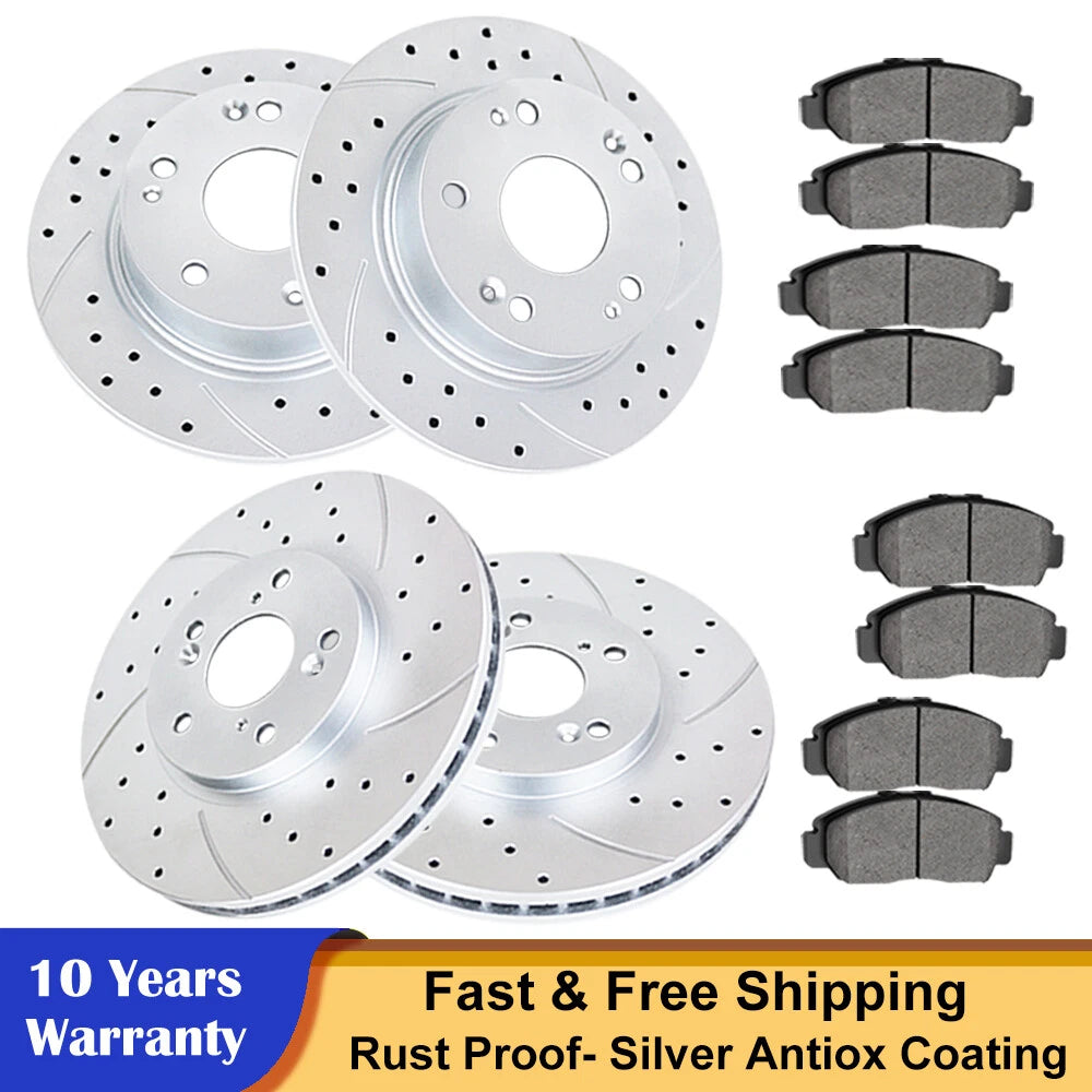Drilled Brake Rotors & Pads for Honda Accord (2008–2010)