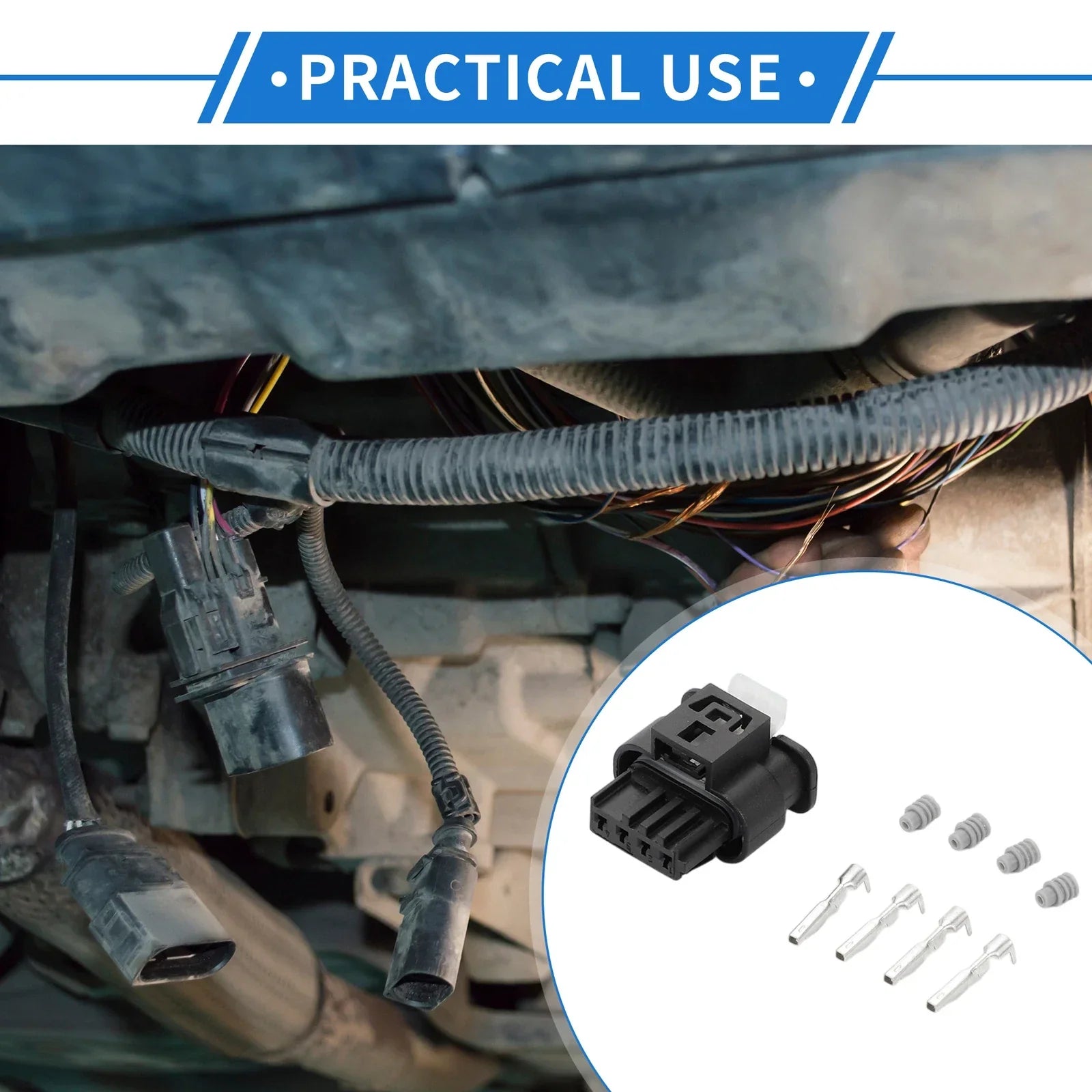 4 Pin Mass Air Flow Sensor Connector Female Wire Terminal for BMW