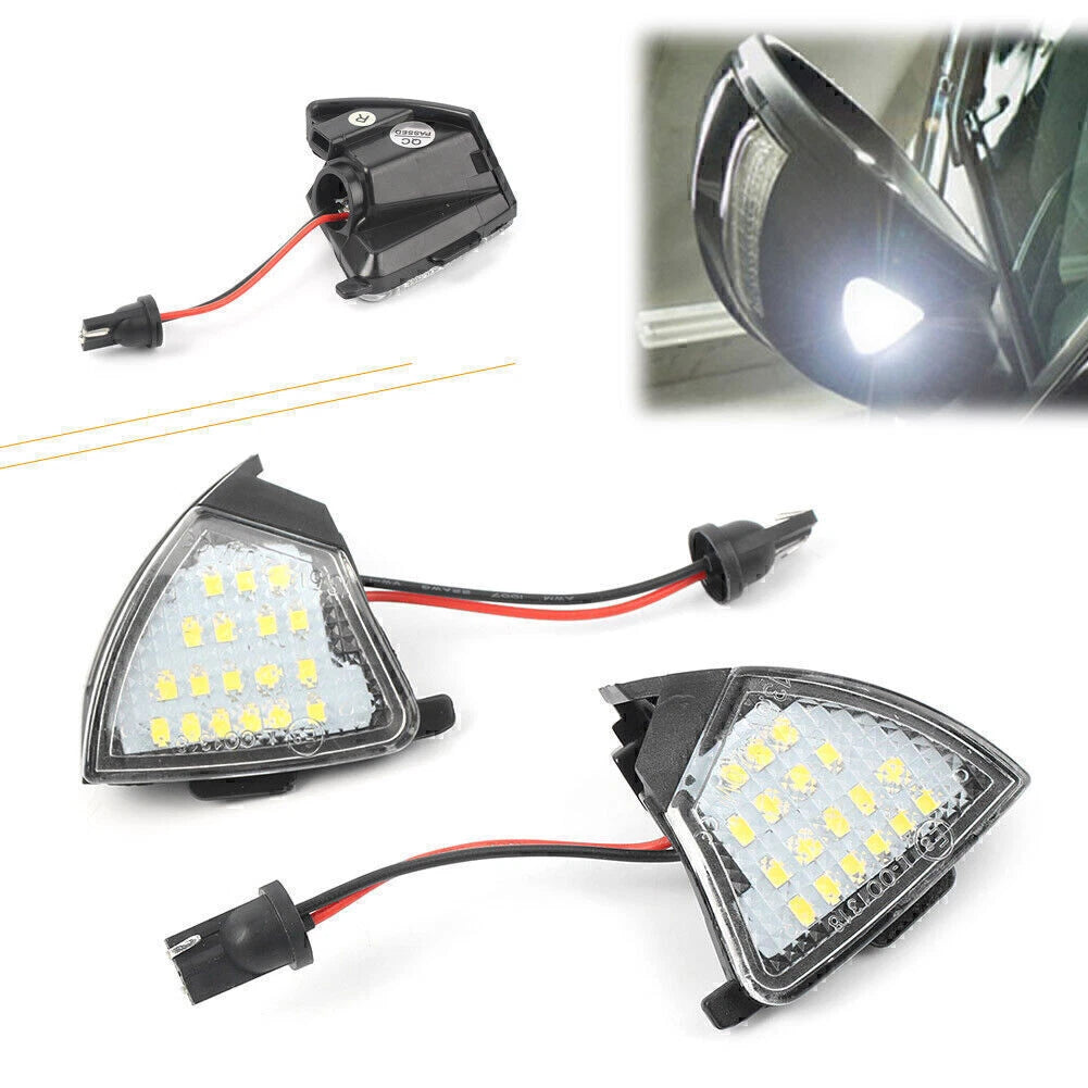 2X White 6000K LED Side Mirror Puddle Light Bulbs for Jetta Passat (B6)