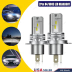 2X 9003 H4 LED Headlight Bulbs Kit for Hi/Lo Beam (6500K)