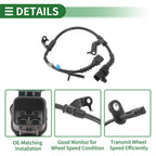 ABS Wheel Speed Sensor No. 47560TBAA02 for Honda Civic (2016–2021) Rear Left