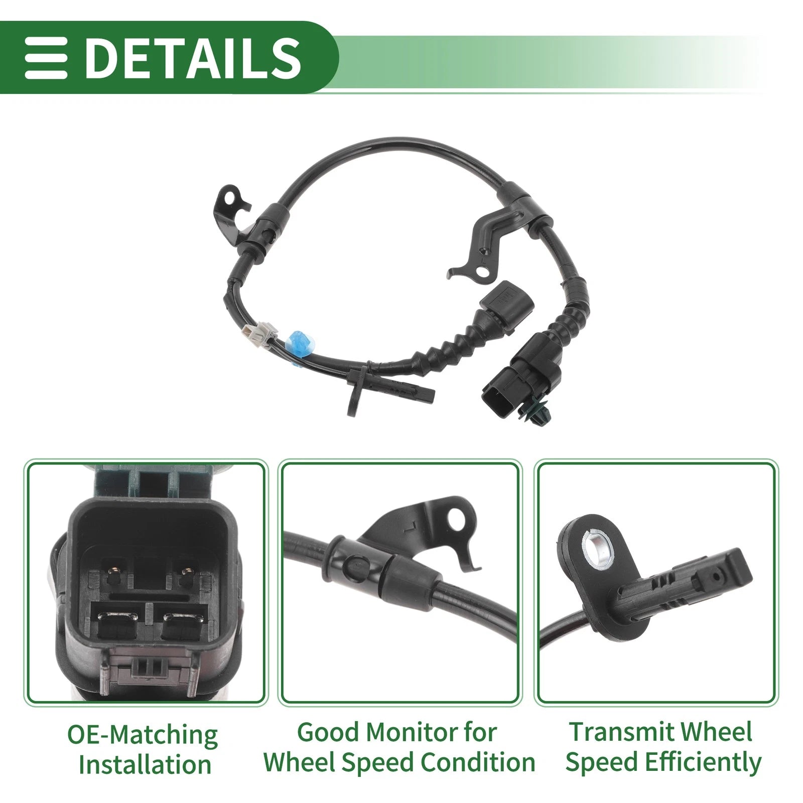 ABS Wheel Speed Sensor No. 47560TBAA02 for Honda Civic (2016–2021) Rear Left