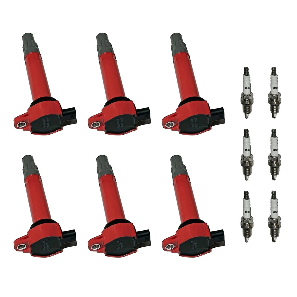 6X Ignition Coil & Iridium Spark Plug for Dodge Chrysler 3.5L 4.0L (2000-2010)