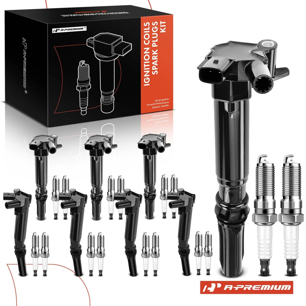 8x Ignition Coil & 16x Iridium Spark Plug for Ford F-150 (2010–2014)