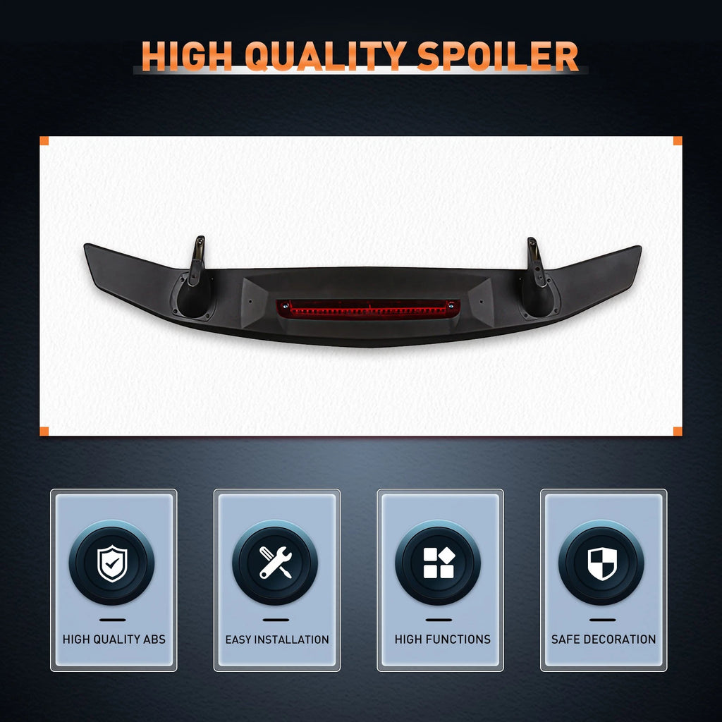 Matte Black Wing Spoiler for Dodge Dart (2013-2016)
