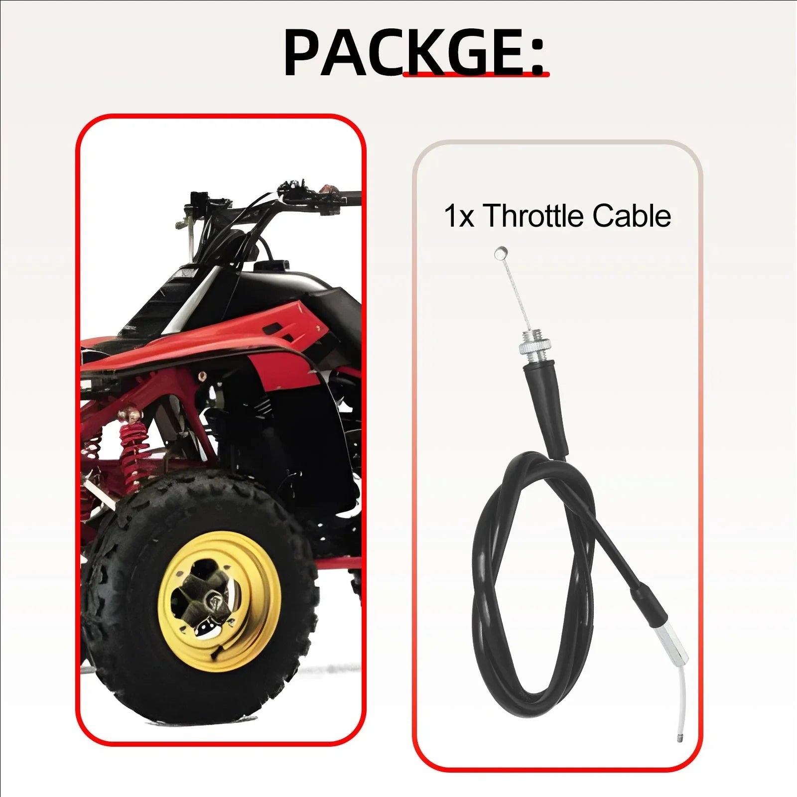Throttle Cable for Yamaha Warrior YFM350 YFM 350 X (1996–2004)
