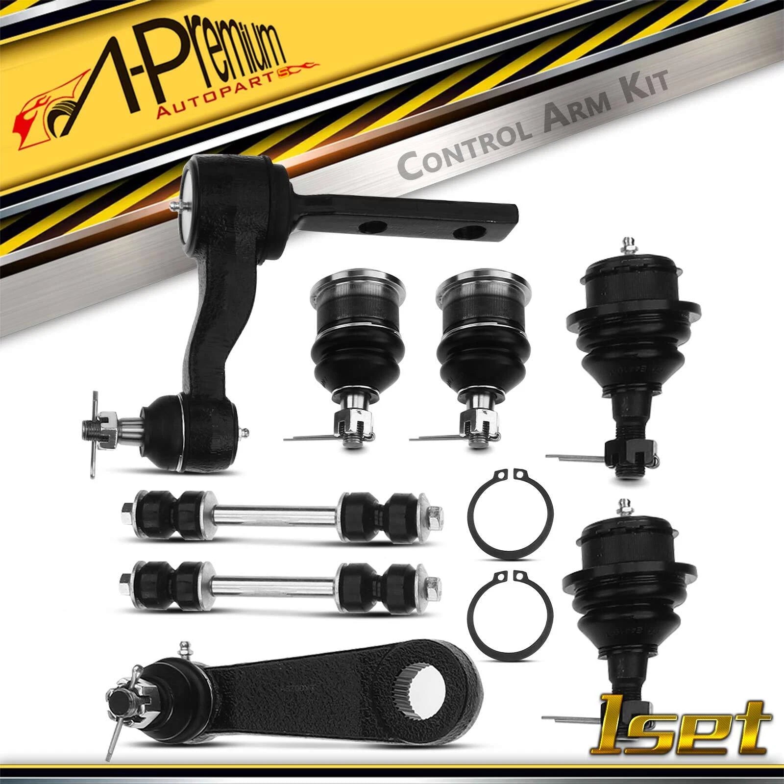 Set of 8 Front Sway Bar & Ball Joint for Ford F-150 F-250 Expedition