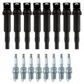Set of 8 Ignition Coils & NGK Laser Platinum Spark Plugs for BMW E65 Alpina V8