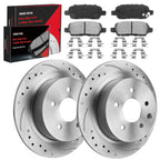 Rear Disc Brake Rotors + Ceramic Brake Pads for Nissan Altima Maxima Sentra Juke (2013–2023)