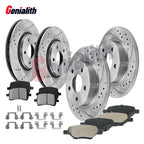 Drilled Rotors & Brake Pads for Chevrolet Malibu Pontiac G6 Saturn Aura (2008–2012)