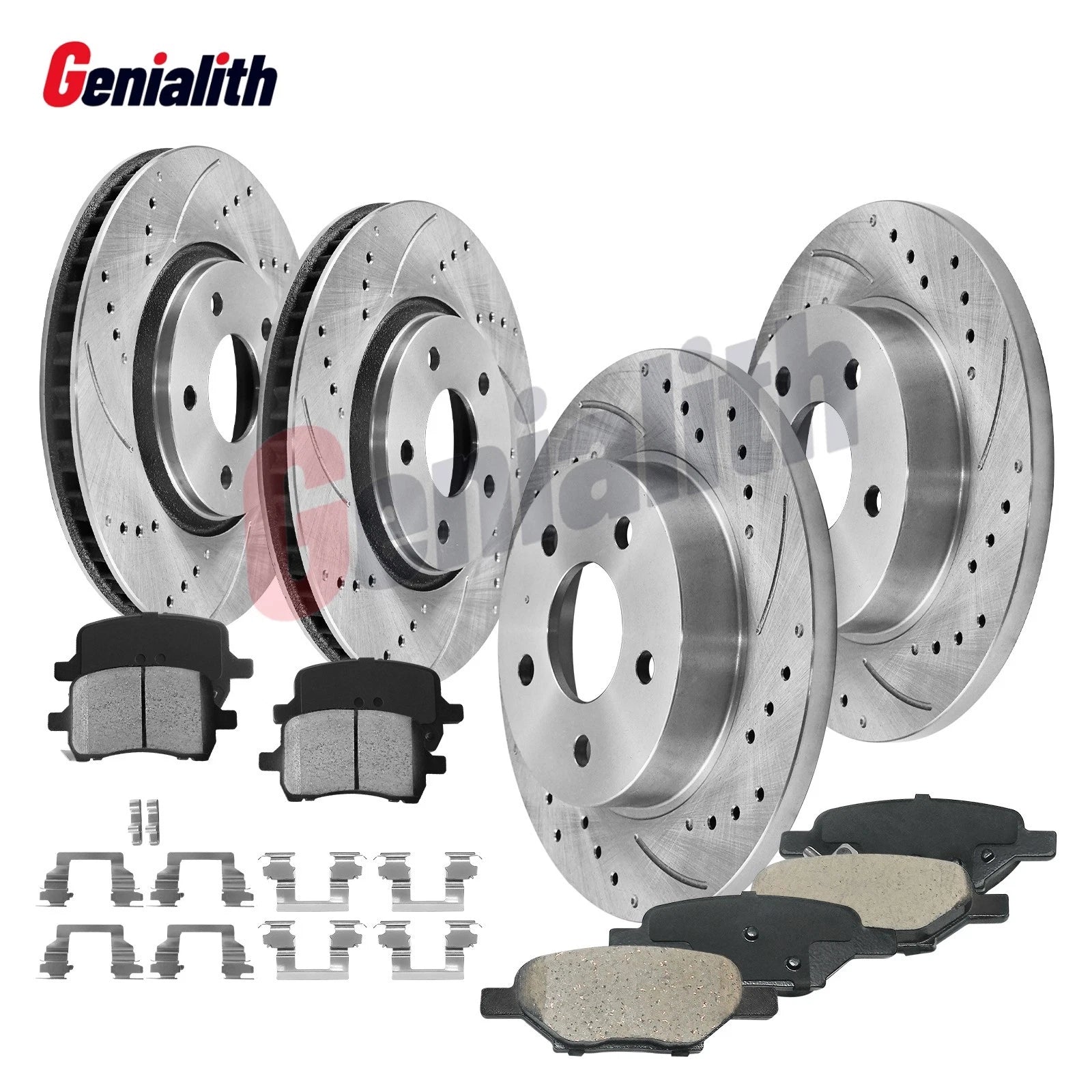 Drilled Rotors & Brake Pads for Chevrolet Malibu Pontiac G6 Saturn Aura (2008–2012)