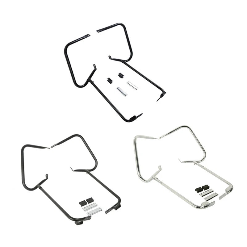 Chrome Saddlebag Guard Bracket Bar for Harley Touring (1997–2008)