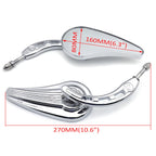Chrome Raindrop Side Mirrors for Harley Softail (2018–2023)