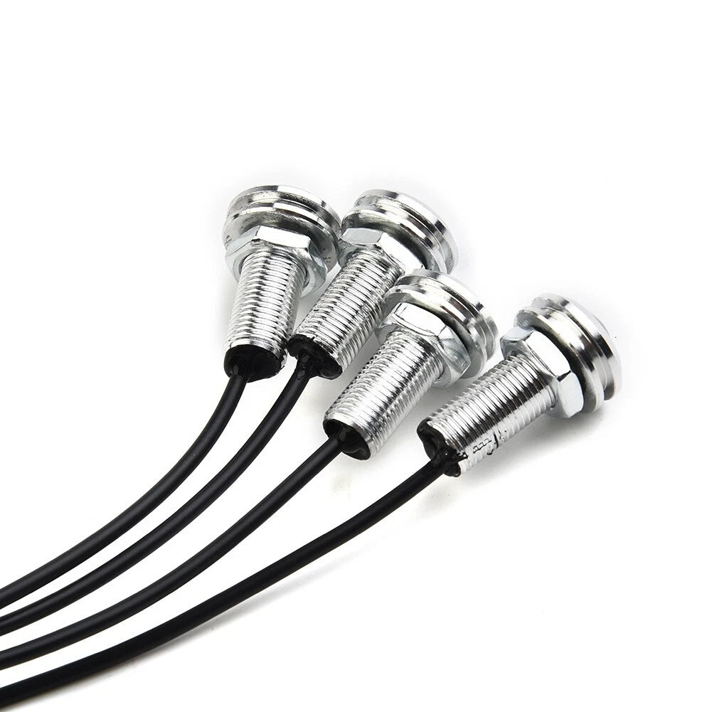 4X Round LED Stern Lights for Marine Boat (Waterproof, Blue)
