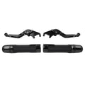 Black Extendable Brake Clutch Levers Grips Set for BMW F650GS (2002-2007)