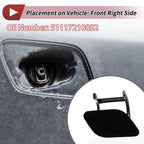 Front Right Washer Nozzle Cover Cap No. 51117210882 for BMW 740i (2011–2015) Black