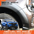 6" Matte Black Smooth Fender Flare Arch for Ford Everest (2022-2023)