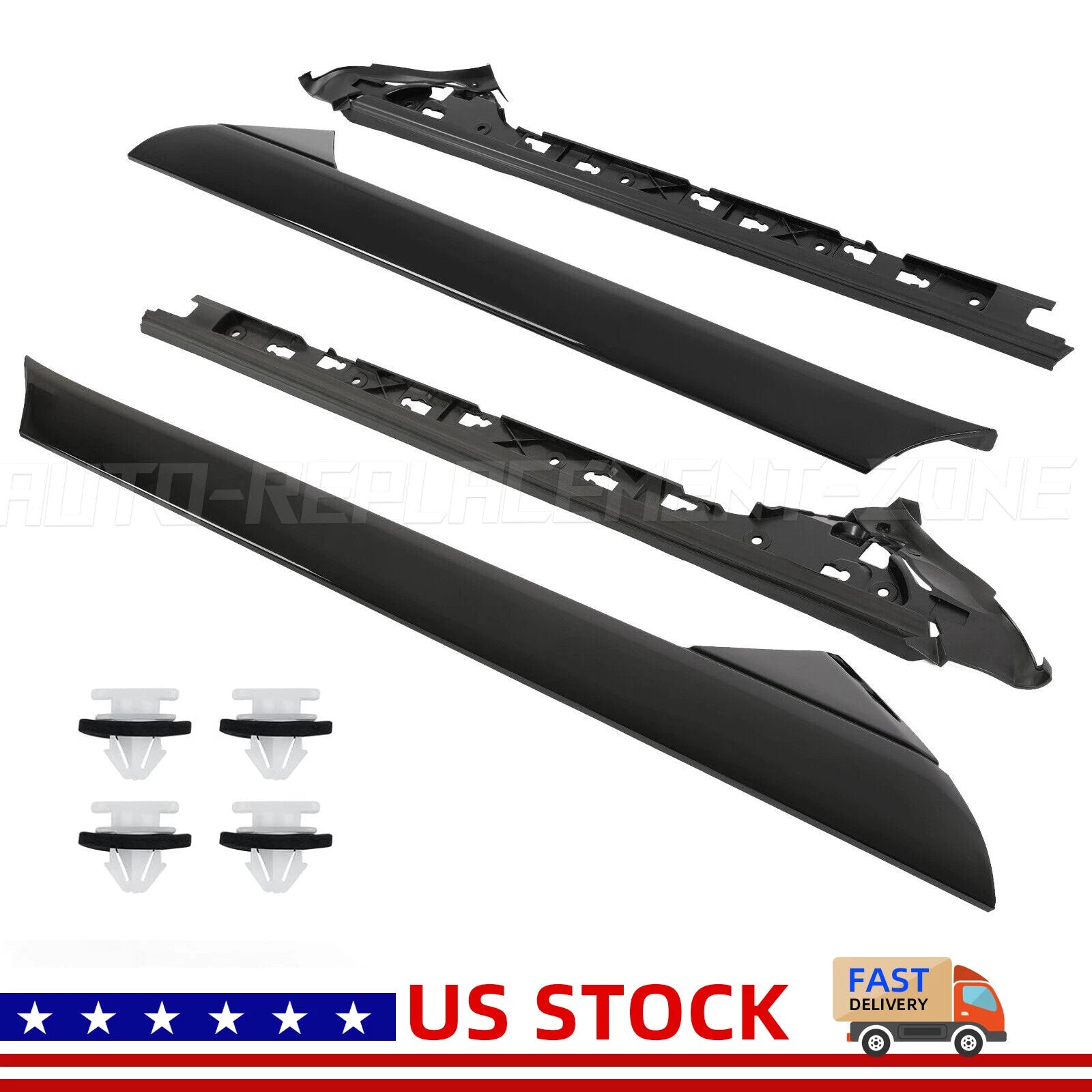 Set of 2 Inner & Outer Windshield A Pillar Trim for Ford Explorer (2011–2019)