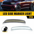 2X Clear White LED Side Marker Light for Dodge Durango (2021–2025) EXV