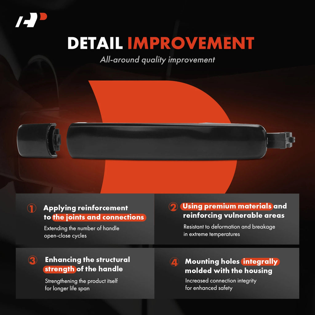 Exterior Door Handle for Nissan Rogue (2014–2020) - Smooth Black