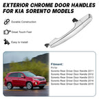Exterior Door Handle for Kia Sorento (2011–2015) Rear Passenger Right RH Chrome