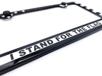 Plastic License Plate Frame American Flag Script for Ford Toyota Chevrolet (Any Year–Any Year)