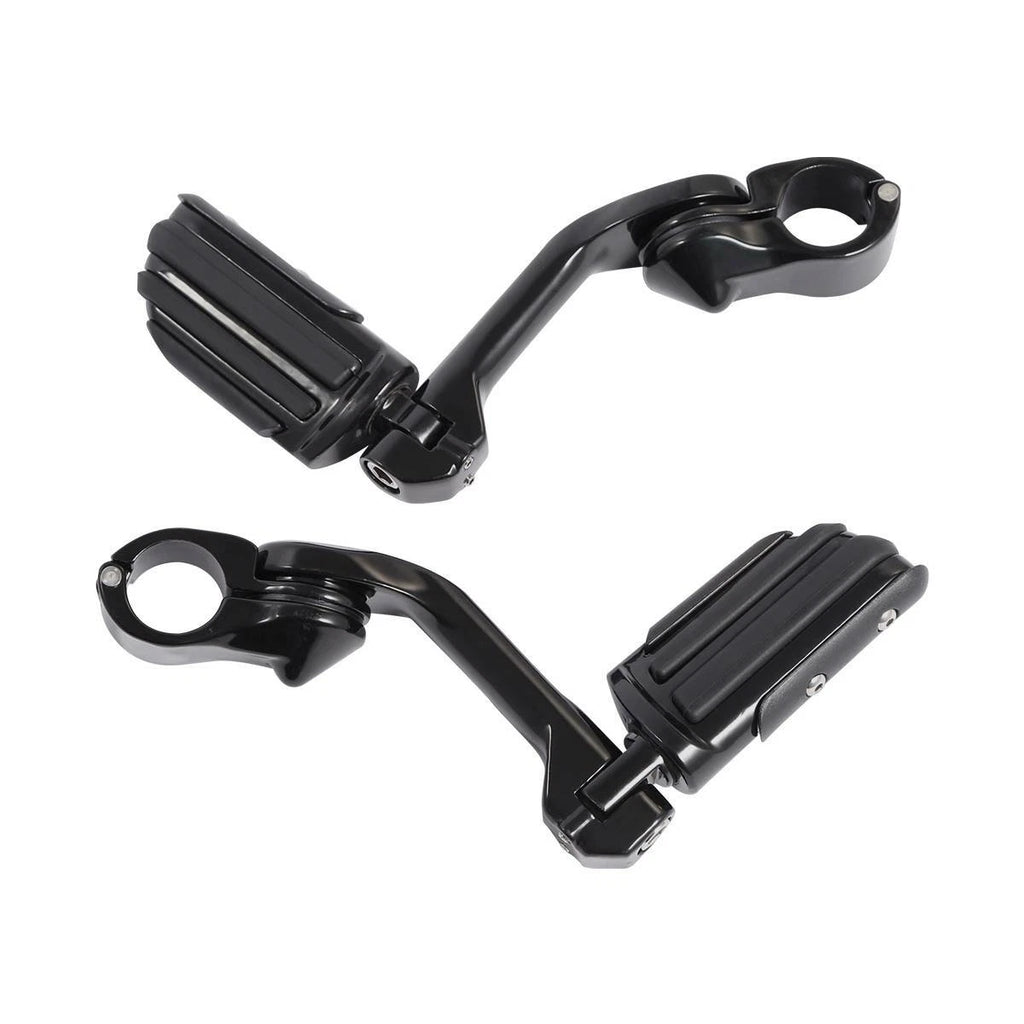 Angled Adjustable Highway Foot Pegs for Harley Dyna (1-1/4")