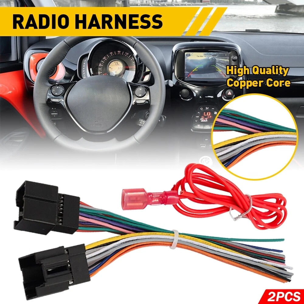 2X Radio Stereo Wiring Harness Adapter for Chevy Silverado 1500 2500 3500 (2007â2013)