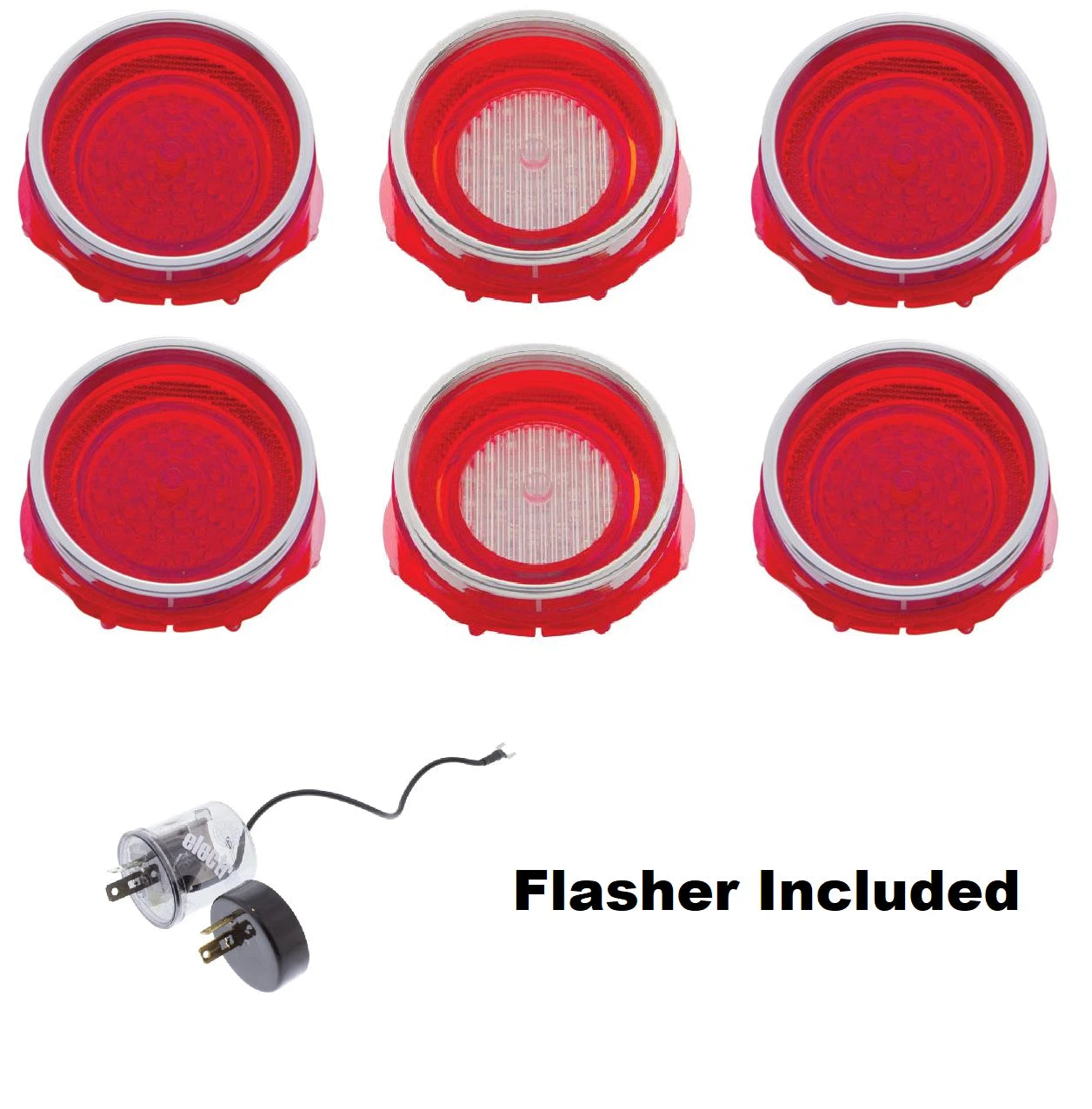 LED Tail Lights and Backup Lights w Flasher for 1965 Chevy Impala