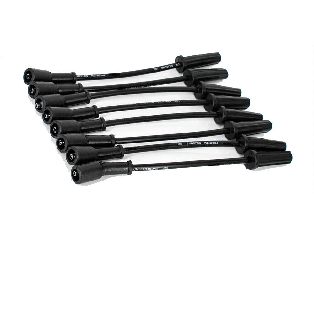 Set of 8 Spark Plugs & 9748UU Wires for Chevy GMC 4.8L 5.3L 6.0L