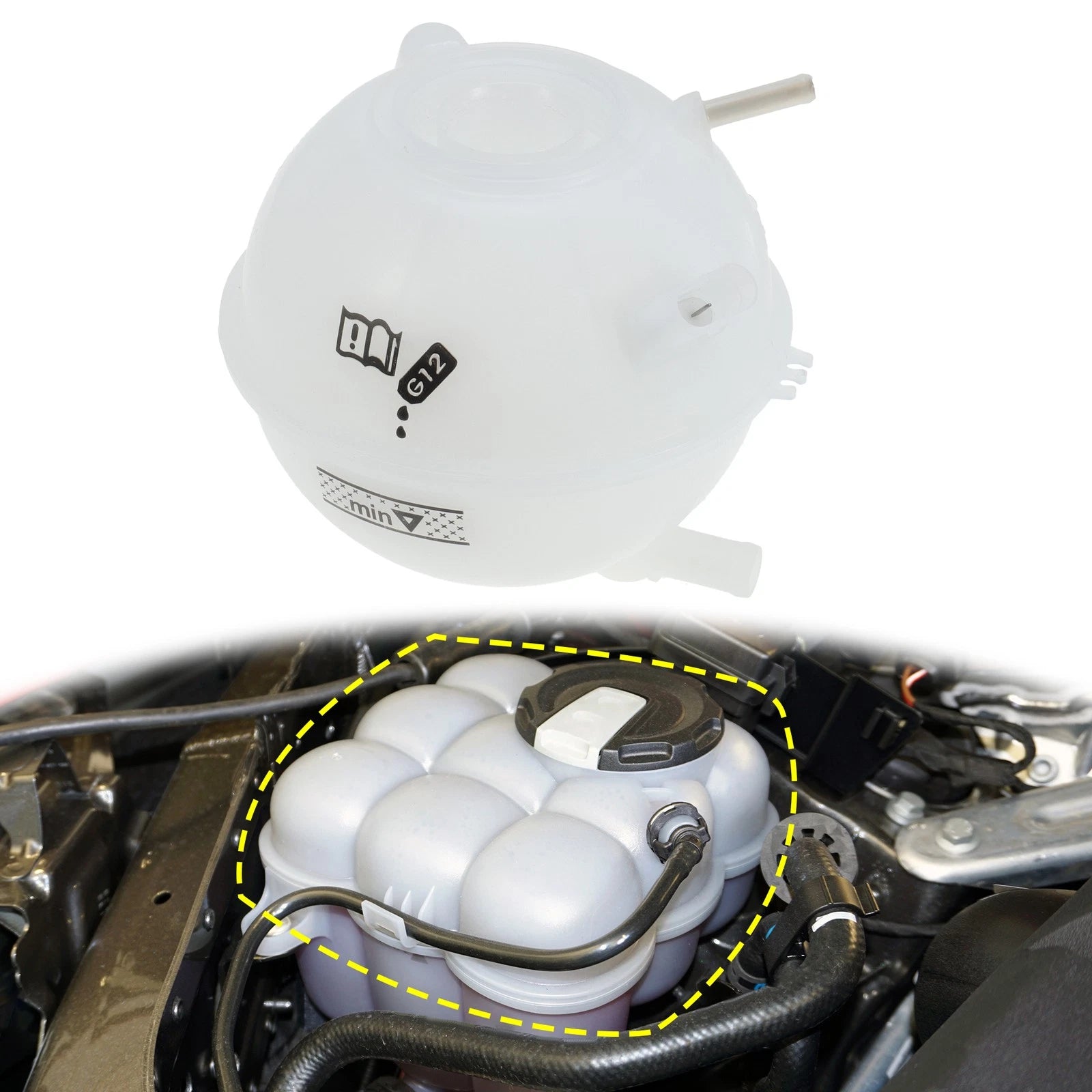 Coolant Radiator Reservoir Tank 1J0121403 w/ Sensor for Audi TT (2004–2006)