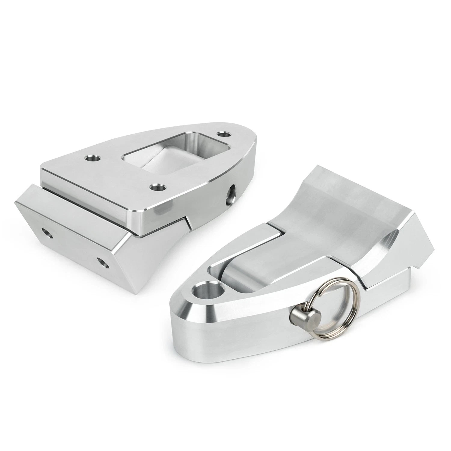 Pair Seat Hinge for Kawasaki SC Super Chicken (11047-3733-8C) Silver