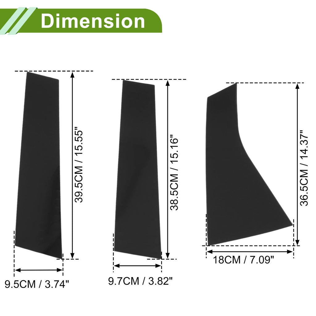 6 Pcs Pillar Window Trim for Chevy Blazer (2019–2024) Black
