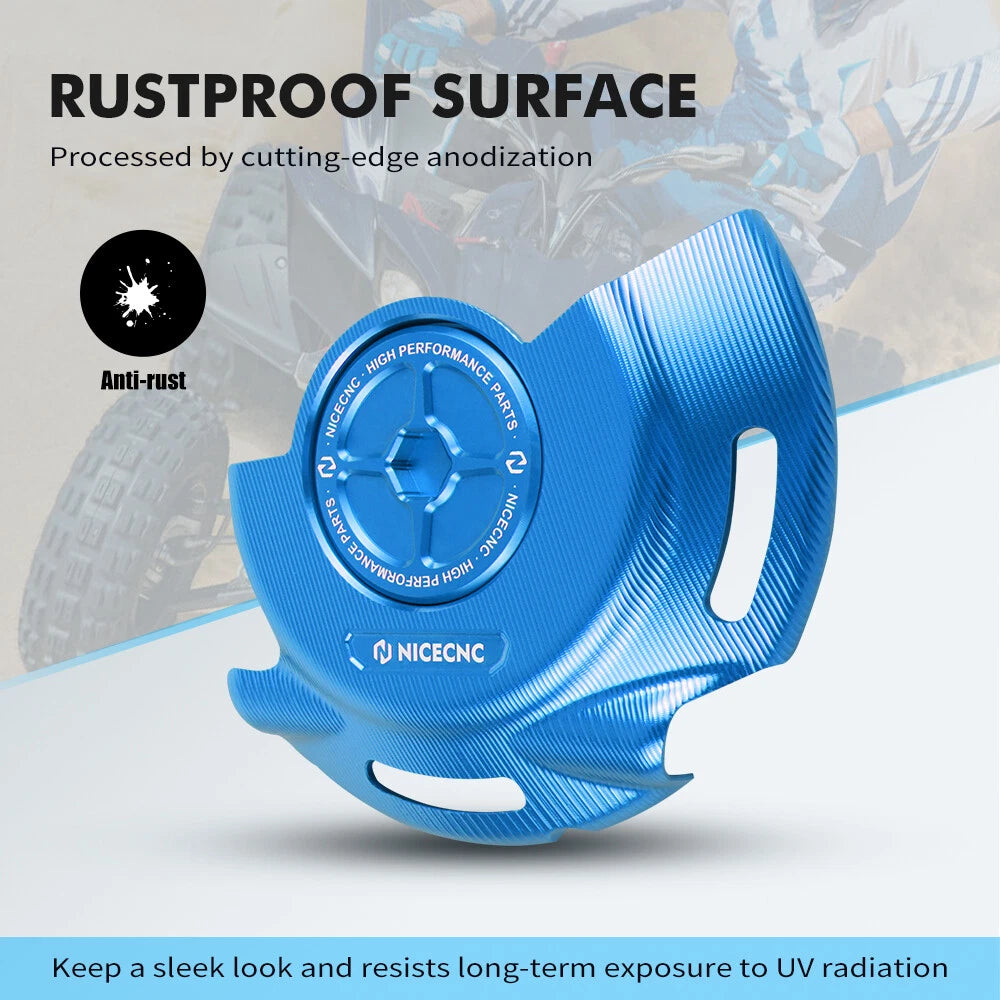Crankcase Cover + Engine Timing Plug for Yamaha YFZ450R YFZ450RSE (2013–2025) Blue