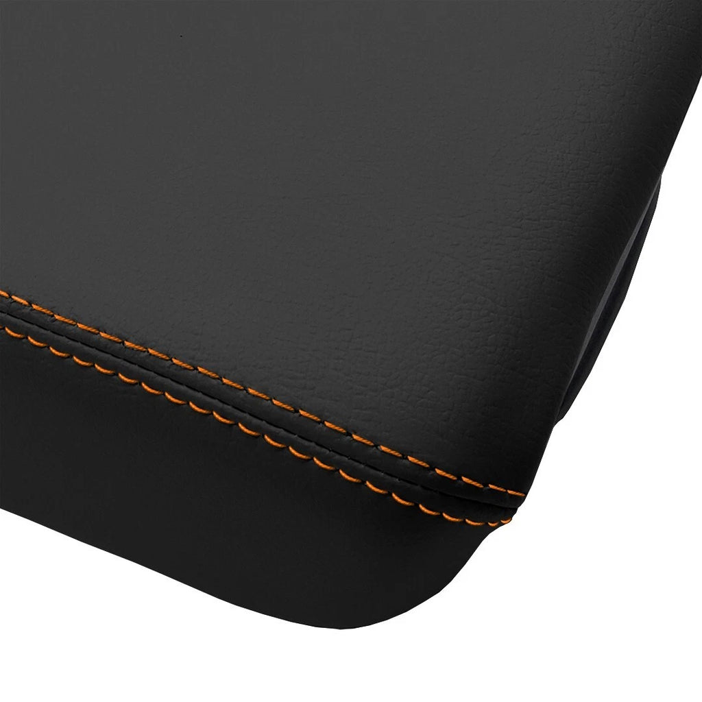 Center Console Lid Armrest for Jeep Wrangler (2018–2020) Orange Stitch