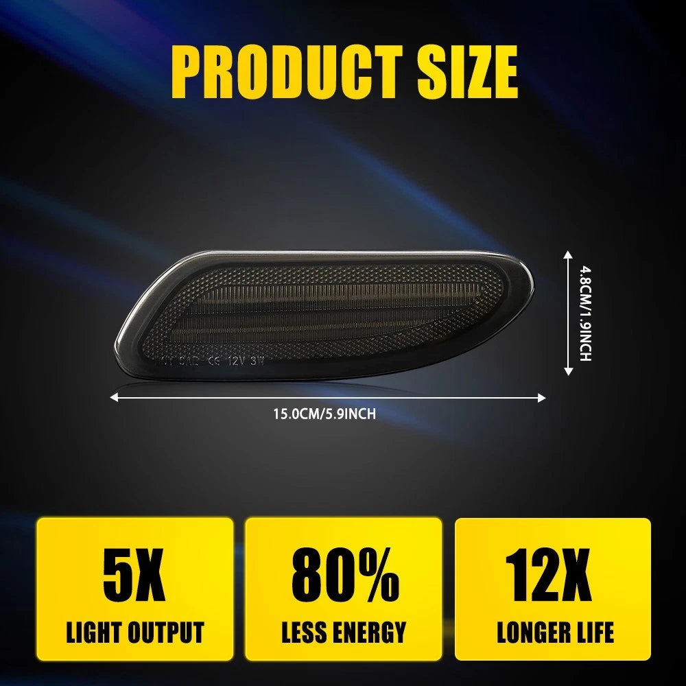 Plug & Play Front LED Side Markers for Mercedes W203 C350 (2006–2007)
