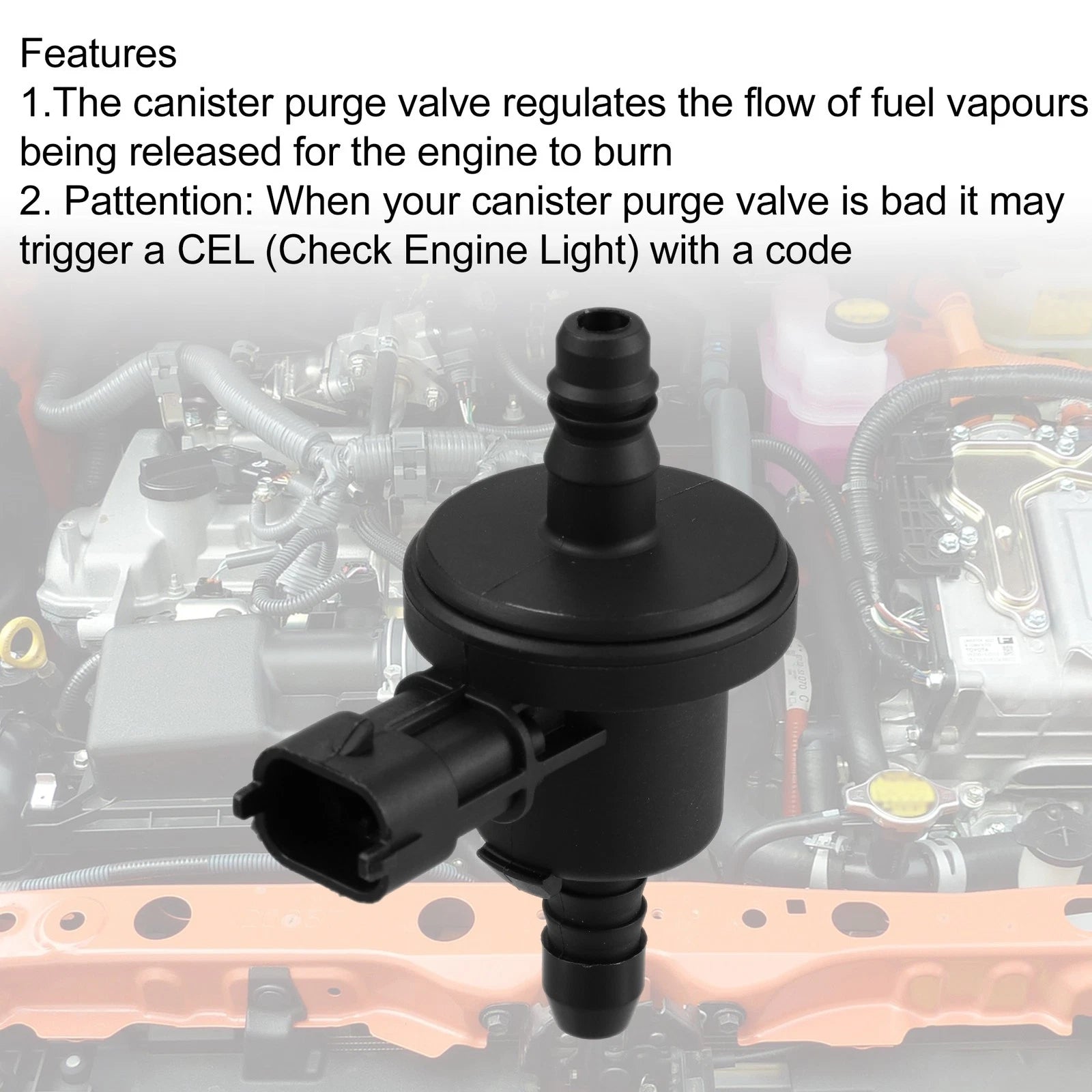 Vacuum Solenoid Purge Valve for Ford Focus Escape (2012–2018) BV61-9G866-AA 0280142500A